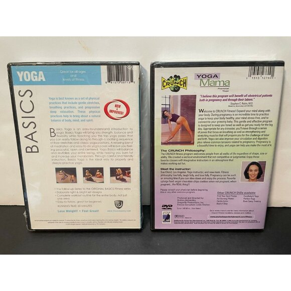 Crunch Yoga Mama Prenatal DVD 2004 / Yoga Basics workout exercise new - Picture 2 of 4